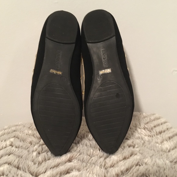 đź’•Bamboo Suede Studded T-Strap Pointed Toe Flats - Picture 8 of 8